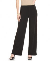 Elementz's pull-on pants have a forgiving elastic waistband that works with all figures. Professional yet casual, these streamlined trousers are always a polished choice.