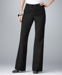 A tab front and flattering bootcut leg make Style&co.'s petite twill pants a must-have. The comfort waistband features extra elastic stretch for a comfortable fit. (Clearance)
