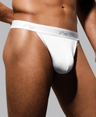 If you're looking for a sleek and sexy style, turn to this essential thong from 2(x)ist. Crafted in ringspun combed cotton, you can be sure that it won't skimp on comfort or support.