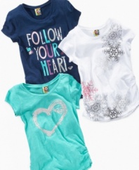 Alone or as a layer, these graphic tee shirts from Roxy add color to any outfit. (Clearance)