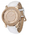 The Queen Couture watch collection from Juicy Couture boasts regal details with swirling crystal accents and rosy shine.