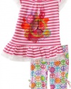 Nannette Baby-Girls Infant Peace Legging Set, Pink, 18 Months