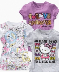 Girls just wanna have fun! She will and look great doing it in these playful tees. (Clearance)