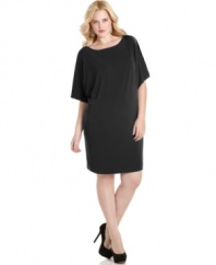 SL Fashions takes a simple plus size silhouette and amps it up with chic cutouts and beaded detail at the shoulders.