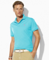 The iconic short-sleeved polo is crafted for a trim, modern fit from ultra-soft cotton interlock.