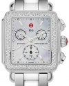 Michele Woman's MWW06A000716 Deco Diamond Stainless Steel Ceramic White Watch