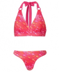 The heat is on. And she'll be ready for it in this vibrant print bikini from Rocawear.