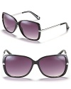 Square oversized sunglasses with a graduated solid to clear frame, a must-have accessory for the sunny season.