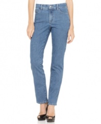Not Your Daughter's Jeans' skinny-leg silhouette and medium-blue wash are perfect for spring! Pair with a floral-printed blouse and wedges for breezy style, or tuck in a top and wear with pretty flats for a polished casual look.