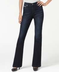 Levi's petite Perfectly Slimming Straight Leg jeans are a classic, universally flattering style that look great with everything in your closet. Metallic embroidery is a chic update for a little flair that distinguishes these Levi's as one of the best jeans for petites! (Clearance)