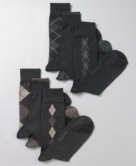 These Nautica argyle socks are classic sophistication for your work week wardrobe.
