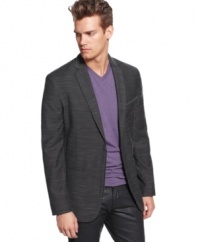 More hip than a sport coat but snappier than a blazer, this jacket from Calvin Klein is the perfect fit for everything in-between.