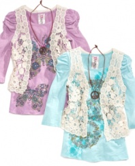 Vintage looks make a great addition to any little fashionistas closet. This shirt, vest and necklace from Beautees shows that some things never go out of style. (Clearance)