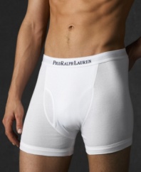Polo's boxer brief is constructed to offer the ultimate in shape and support in soft cotton jersey. 