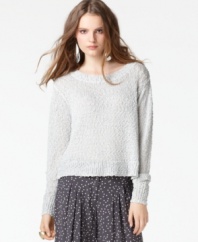 Pair Bar III's textured sweater with your fave skinny jeans and loafers. Usher in fall with laid-back style!