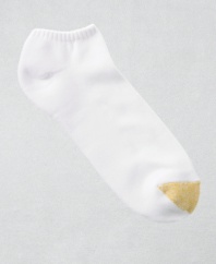 These socks keep a low profile to better support your style. Wear a white pair with stylish sneakers, or tuck a black pair under your loafers for a dressed-up look. Woven from the finest yarns to cushion your feet. Well reinforced at the heel and toe for superior fit and extended wear.  In a soft, absorbent blend of cotton and nylon. Six-pair pack offers terrific value and convenience.