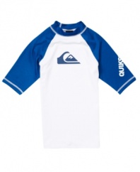 Surf jams. Stay protected for your favorite pastime with this rash guard from Quiksilver