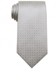 Visual texture adds a whole new dimension to your dress wardrobe. This tie from Perry Ellis makes it happen.