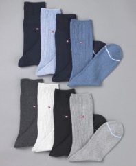 Restock your drawer of essentials with this four pack of socks from Tommy Hilfiger.