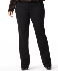 Defined by a flattering design, INC's plus size flared pants are must-haves for your work-to-weekend wardrobe.