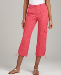 Style&co.'s cargos put a chic twist on a classic piece: the drawstring cords let you customize the look!