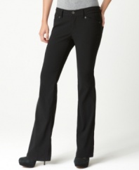 DKNY Jeans' secret (wardrobe) weapon: jeans-style bootcut stretch petite pants that feel fabulous and look even better! (Clearance)