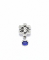 Celebrate September birthdays with this sterling silver flower bead dangling a blue sapphire accent. Donatella is a playful collection of charm bracelets and necklaces that can be personalized to suit your style! Available exclusively at Macy's.