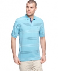 Classic simplicity. This polo shirt from Izod will easily become a mainstay in your wardrobe.