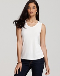 Dressed up with denim and chic accessories or effortlessly paired with your favorite summer shorts, Eileen Fisher's silk jersey tank lends feminine ease to everyday looks.
