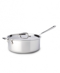 Conquer sautéing, frying, searing and more with the versatility of this must-have piece. High-performance and classic styling with a durable stainless steel interior, a pure aluminum core and a hand-polished magnetic stainless steel exterior set this deep sauté out in your space. Lifetime warranty.