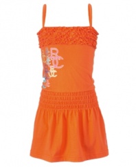 Take cover! She'll have no problem slipping on this cute coverup from Rocawear when it's time to go.
