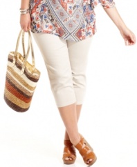 Style&co.'s plus size capri pants are must-have basics for your casual wardrobe-- pair them with the season's latest tops.