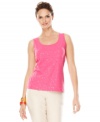 Glitter in style with this sequined tank top by Charter Club! Pair with slim-fitting pants and cute wedges for a fashionable ensemble. (Clearance)