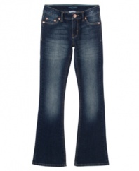 Because she has a flare for style, make sure to add these jeans to her wardrobe. They combine the modern skinny and classic flare silhouette into one great pair of denim.