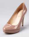 Glossy and lustrous, Enzo Angiolini's Dixy pumps are a must-have, available in two ultra-classic colors.