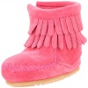 Minnetonka Double Fringe Boot (Infant/Toddler),Pink,5 M US Toddler