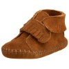 Minnetonka Velcro Front Strap Bootie (Infant/Toddler),Brown,4 M US Toddler