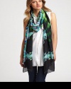 A brilliant, crystalized print adorns a plush silk scarf for can't-miss style.SilkAbout 28 X 110Dry cleanMade in Italy