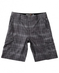 Pick up some plaid attitude. These Quiksilver shorts are ready to redefine your weekend wardrobe.