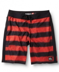 Go bold at the beach. These board shorts from Quiksilver are ready to hit the sand and surf.