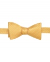 Tonal dots give this Countess Mara bowtie visual texture for a whole new dimension of refinement.