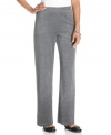 On Que's petite velour pants make casual look cool, and are super comfortable too! (Clearance)