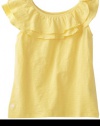 Lilly Pulitzer Girls 2-6X Mini Wynne Knit Top, Starfruit Yellow, X-Small