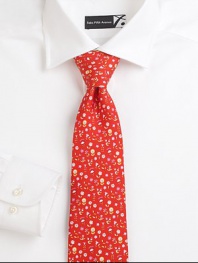 A signature statement in beautifully crafted Italian silk with an illustrated floral print.SilkDry cleanMade in Italy