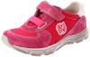 Naturino Sporty Fashion Sneaker (Toddler/Little Kid),Sporty Velvetour/Nylon/Laminato Fuschia/Argento,25 EU(9 M US Toddler)