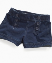Add a little fancy to her summer wardrobe with these embellished denim shorts from Guess.