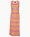 Long-lasting style. Stripes and sequins add flair she'll love with this on-trend maxi dress from Baby Phat.