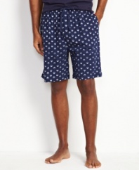 Had a bad day on the links? Sleep on it in style with this golf embroidered pajama shorts from Nautica.