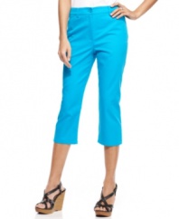 Jones New York Signature's classic petite capri pants are a warm-weather essential! Pair them with wedges or polished flats for a great look.