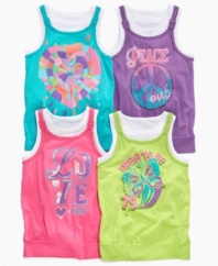 Bold colors and fun graphics make one  of these tanks from So Jenni the perfect addition to any warm-weather outfit.